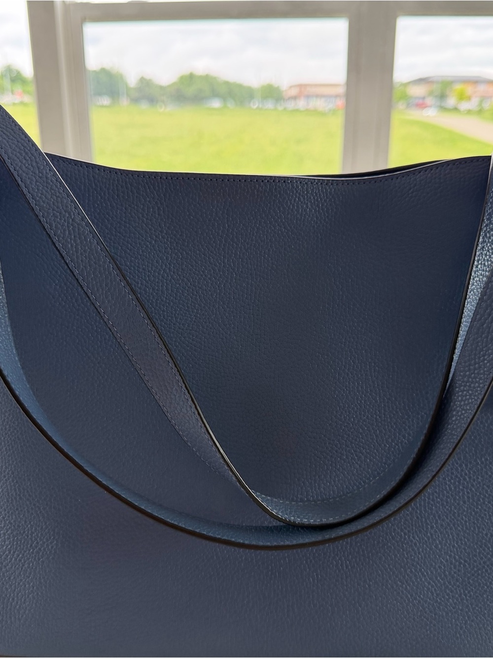 COACH denim blue tote. Like new.